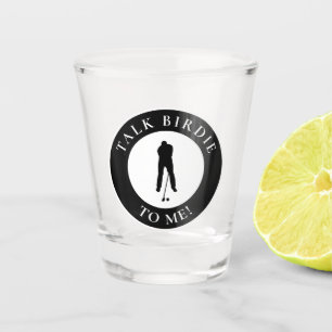 Grappige golfspreuk Praat Birdie Heren Golfer Shot Glas