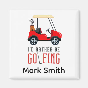 Grappige golfspreuk voor golfer Ik golf liever Magneet