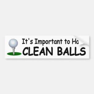 grappige golfsticker Belangrijk om schone ballen t Bumpersticker
