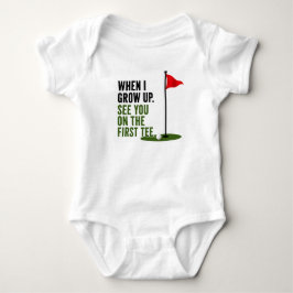 Grappige golfuitdrukking voor golfbabytje romper