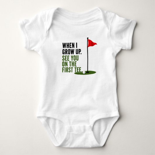 Grappige golfuitdrukking voor golfbabytje romper (Voorkant)