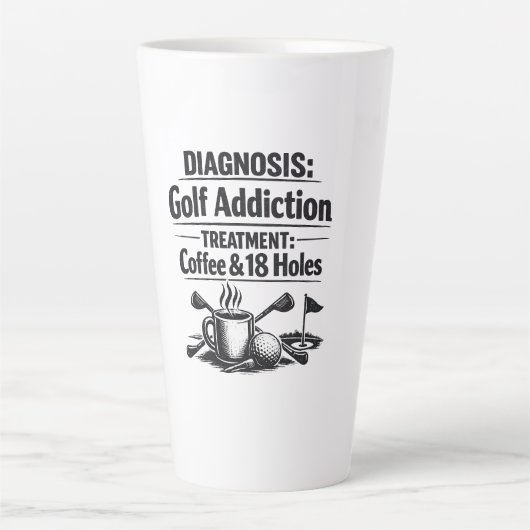 Grappige golfuitspraak voor golfer latte mok (Voorkant)