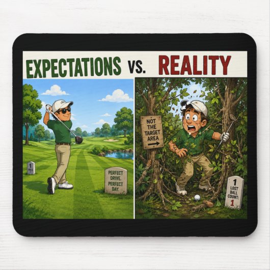 Grappige golfuitspraak voor golfer muismat (Voorkant)