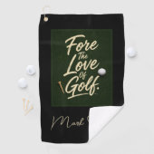 Grappige golfuitspraak voor golfer op de green golfhanddoek (Insitu)