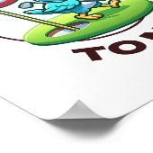 Grappige golfverjaardag Happy Birdie Golfer Kinder Poster (Hoek)