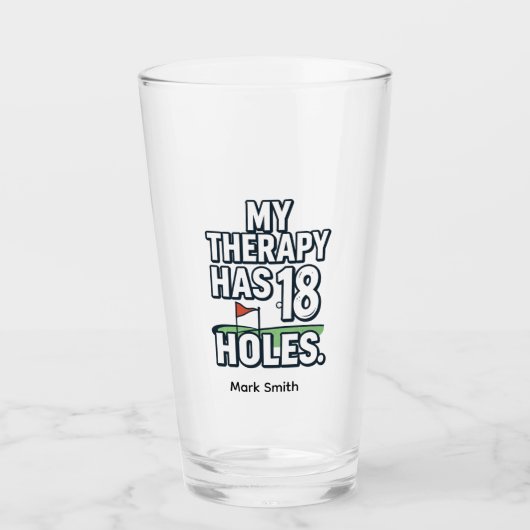 Grappige golfverslaafde quote voor golfverslaafden glas (Voorkant)