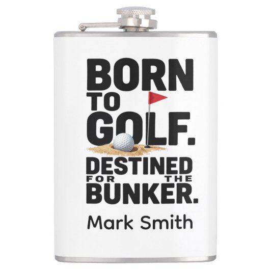 Grappige golfverslaafde quote voor golfverslaafden heupfles (Voorkant)