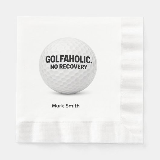 Grappige golfverslaafde quote voor golfverslaafden servet (Voorkant)