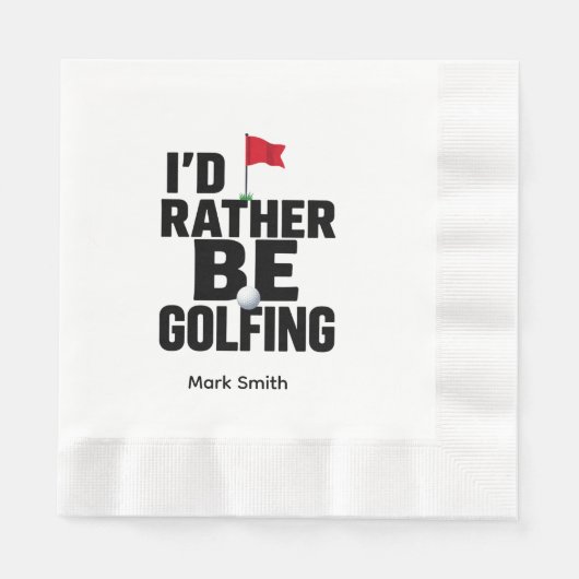 Grappige golfverslaafde quote voor golfverslaafden servet (Voorkant)
