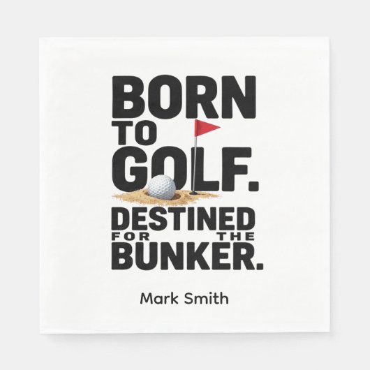 Grappige golfverslaafde quote voor golfverslaafden servet (Voorkant)