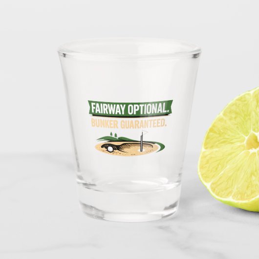 Grappige golfverslaafde quote voor golfverslaafden shot glas (Voorkant)