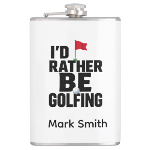 Grappige golfverslaving quote voor golfverslaafden heupfles