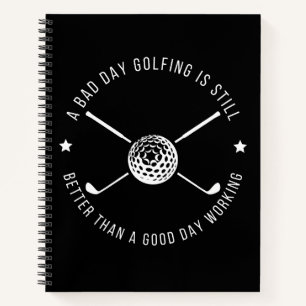 Grappige golfwerkquote notitieboek