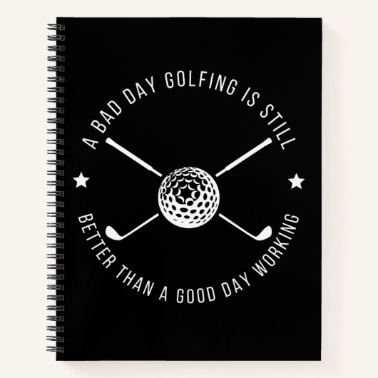 Grappige golfwerkquote notitieboek (Voorkant)