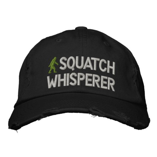 Grappige Gone Squatchin Squatch fluisteraar Geborduurde Pet (Voorkant)