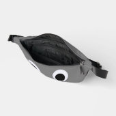 Grappige Googly Eyes Custom Grijs Heuptasje (Open)