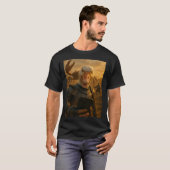 Grappige Goose Selfie Knight in Armor T-shirt (Voorkant volledig)