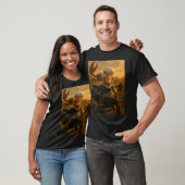 Grappige Goose Selfie Knight in Armor T-shirt (Unisex)