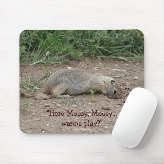 Grappige Gopher, Prairie Dog Wildlife Mousepad Muismat (Met muis)