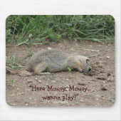 Grappige Gopher, Prairie Dog Wildlife Mousepad Muismat (Voorkant)