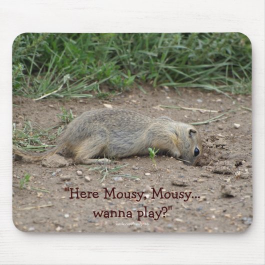 Grappige Gopher, Prairie Dog Wildlife Mousepad Muismat (Voorkant)
