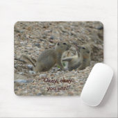 Grappige Gophers, Prairie Honden Wildlife Mousepad Muismat (Met muis)