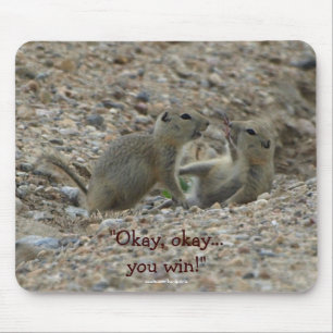 Grappige Gophers, Prairie Honden Wildlife Mousepad Muismat
