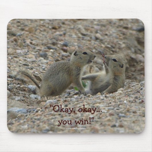 Grappige Gophers, Prairie Honden Wildlife Mousepad Muismat (Voorkant)
