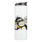 Grappige Gorilla Banaan Telefoon Sticker Thermosbeker (Gedraaid links)