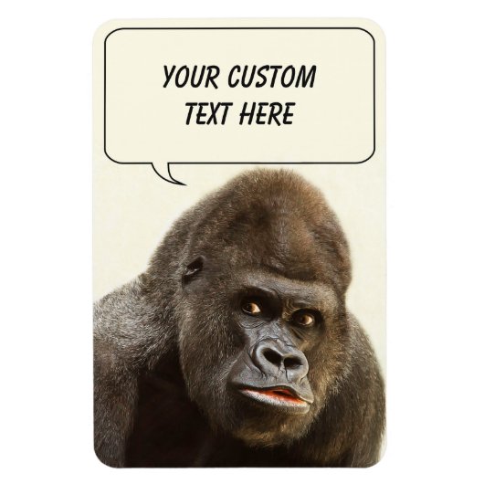Grappige Gorilla custom magneet (Verticaal)