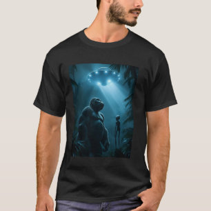 Grappige Gorilla en Alien Selfie ufo Mannen Vrouwe T-shirt