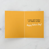 Grappige Gorilla Grill Meester Vaderdag Kaart (Binnen)