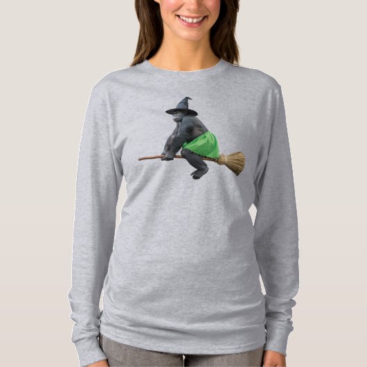 Grappige Gorilla Heks T-shirt (Voorkant)