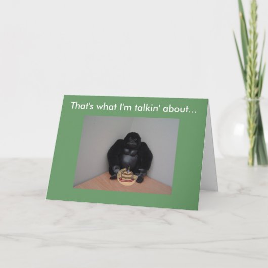 Grappige Gorilla Kaart (Voorkant)