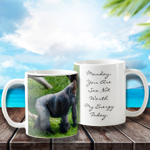 Grappige Gorilla maandag waard mijn energie vandaa Koffiemok