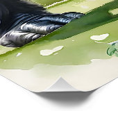 Grappige Gorilla Spelen Golf Perfect Poster (Hoek)