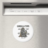 Grappige Gorilla Veiligheidstips Infographic Illus Magneet (Insitu (Vaatwasser))