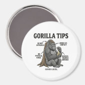 Grappige Gorilla Veiligheidstips Infographic Illus Magneet (Voorkant / Achterkant)