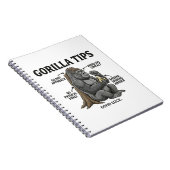 Grappige Gorilla Veiligheidstips Infographic Illus Notitieboek (Rechterzijde)
