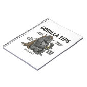 Grappige Gorilla Veiligheidstips Infographic Illus Notitieboek (Linkerzijde)