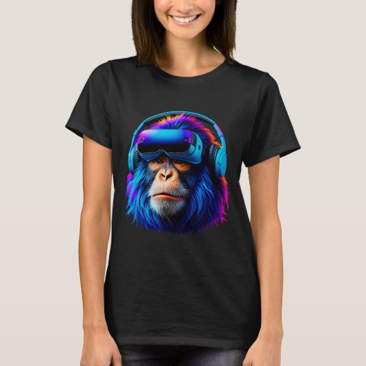Grappige Gorilla VR Spelen Label Gorilla Monke Gor T-shirt (Voorkant)