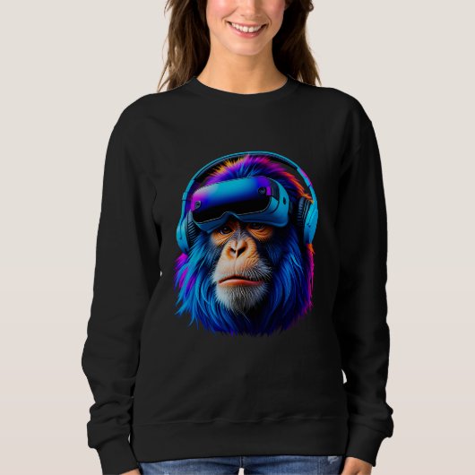 Grappige Gorilla VR Spelen Label Gorilla Monke Gor Trui (Voorkant)