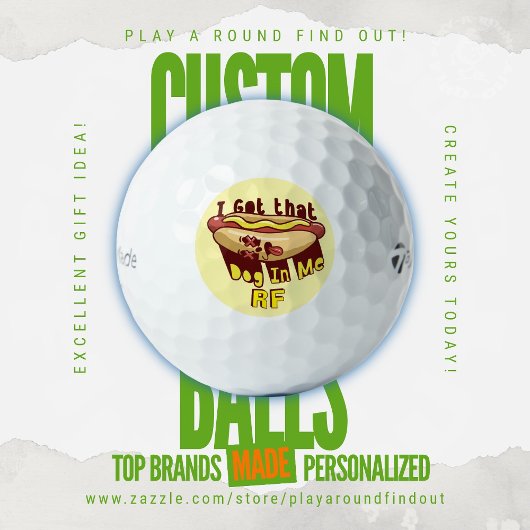 Grappige 'Got That Dog In Me' Monogram Custom Titl Golfballen
