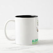 Grappige Gothic Skeleton Coffee Mok, Halloween Tweekleurige Koffiemok (Links)