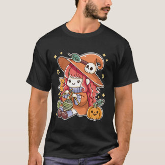 Grappige Gotische Garens Heks Breien Naalden Spook T-shirt