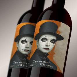 Grappige Gotische Halloween-dranken om voor te ste Wijn Etiket