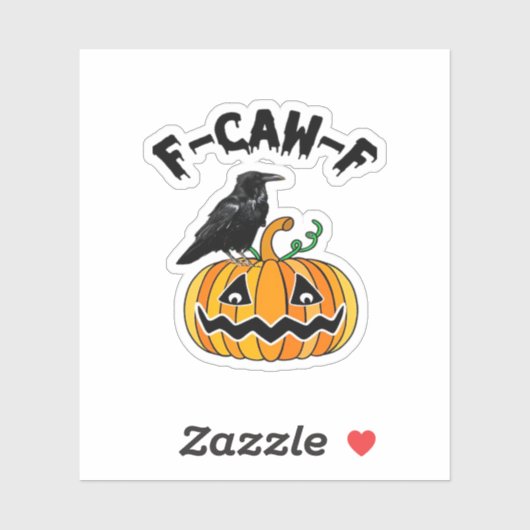 Grappige Gotische Kraai Humor F-Caw-F Essential Sticker (Vel)