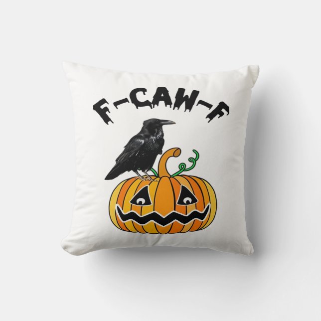 Grappige gotische kraai humor F-Caw-F essentieel Kussen (Voorkant)