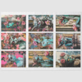 Grappige gotische Parijs Gargoyle Decoupage Tissuepapier (Voorkant)