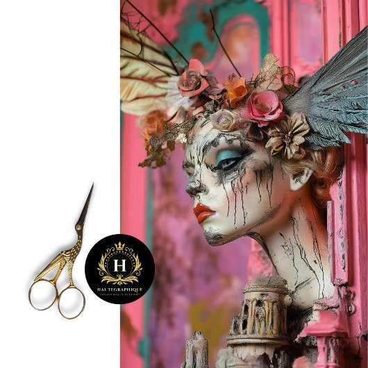 Grappige gotische Parijs Gargoyle Decoupage Tissuepapier